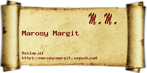 Marosy Margit névjegykártya